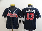 Youth Braves 13 Ronald Acuna Jr. Nave 2020 Nike Cool Base Jersey,baseball caps,new era cap wholesale,wholesale hats